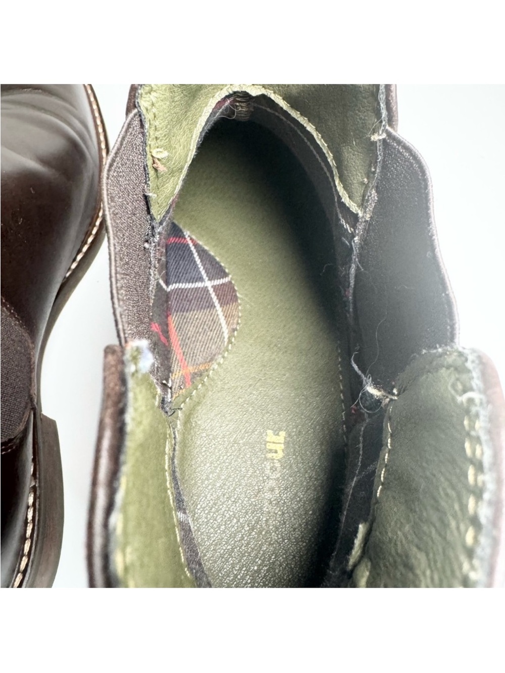 Men's BARBOUR Brown Leather Chelsea Boots - Classic Slip-On Style. UK SIZE 7. - Picture 6 of 8